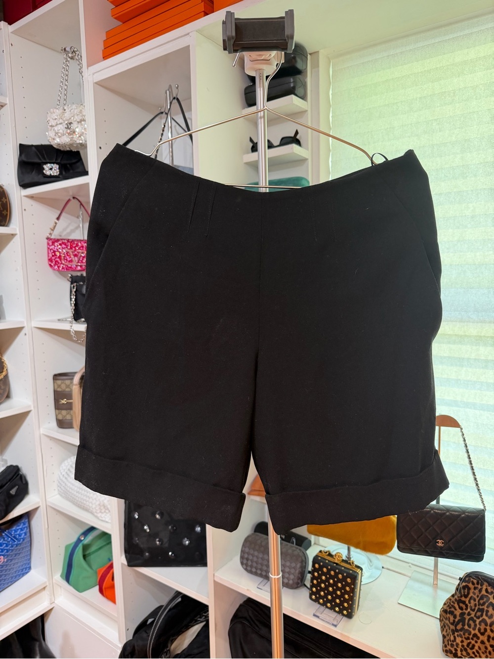 Balenciaga Black Tailored Cuffed Women's Shorts